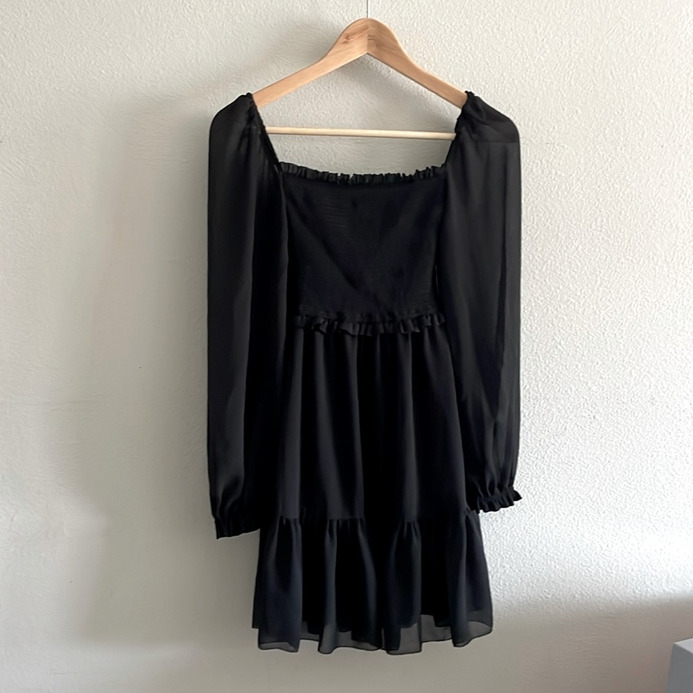 Aritzia Wilfred XS black long sleeve mini dress